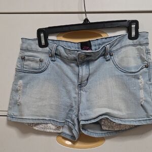 bebe Light Wash Jean Shorts